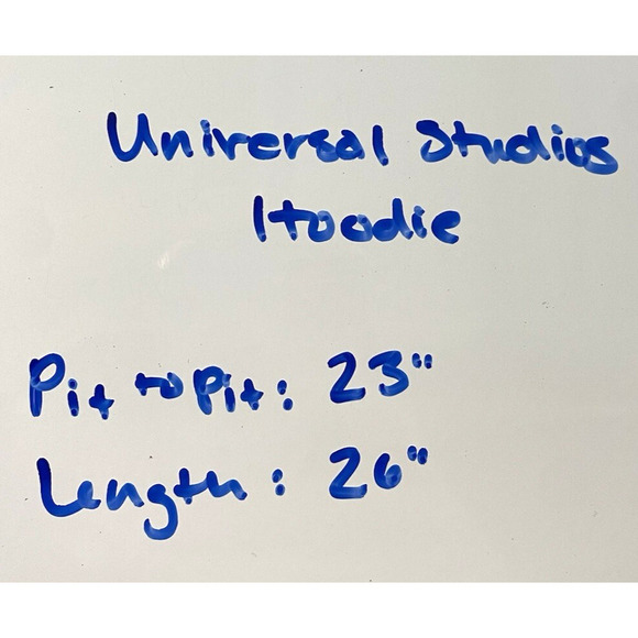 Universal Studios Hoodie Sweatshirt Size Large Mens Womens Gray Pink Pullover - Picture 2 of 9